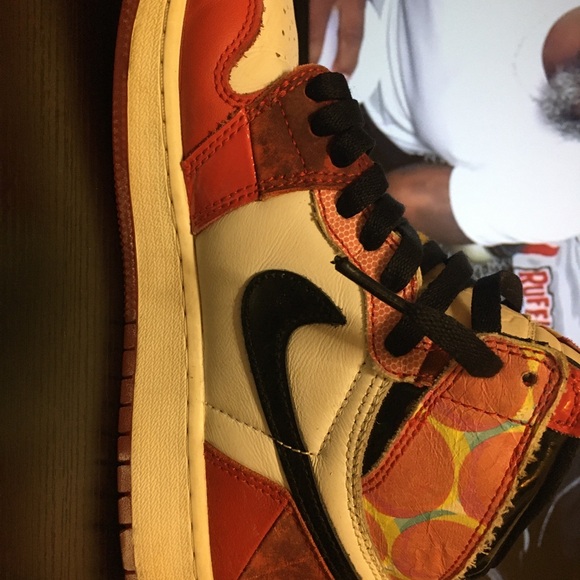 Size 4.5Y Used Jordan 1 Retro High OG Spider-Man Across the Spider-Verse NO BOX